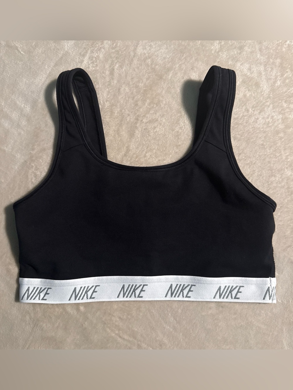 Nike Black and White Dri-FIT Athletic Top